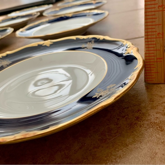 Vintage 8 Reichenbach Echo Kobalt Blue/Gold Plates - Picture 5 of 15